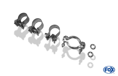 FOX Smart Fortwo 453 Endschalldämpfer quer Ausgang rechts/links inkl. Flexstück - 78x75 Typ 70 rechts/links