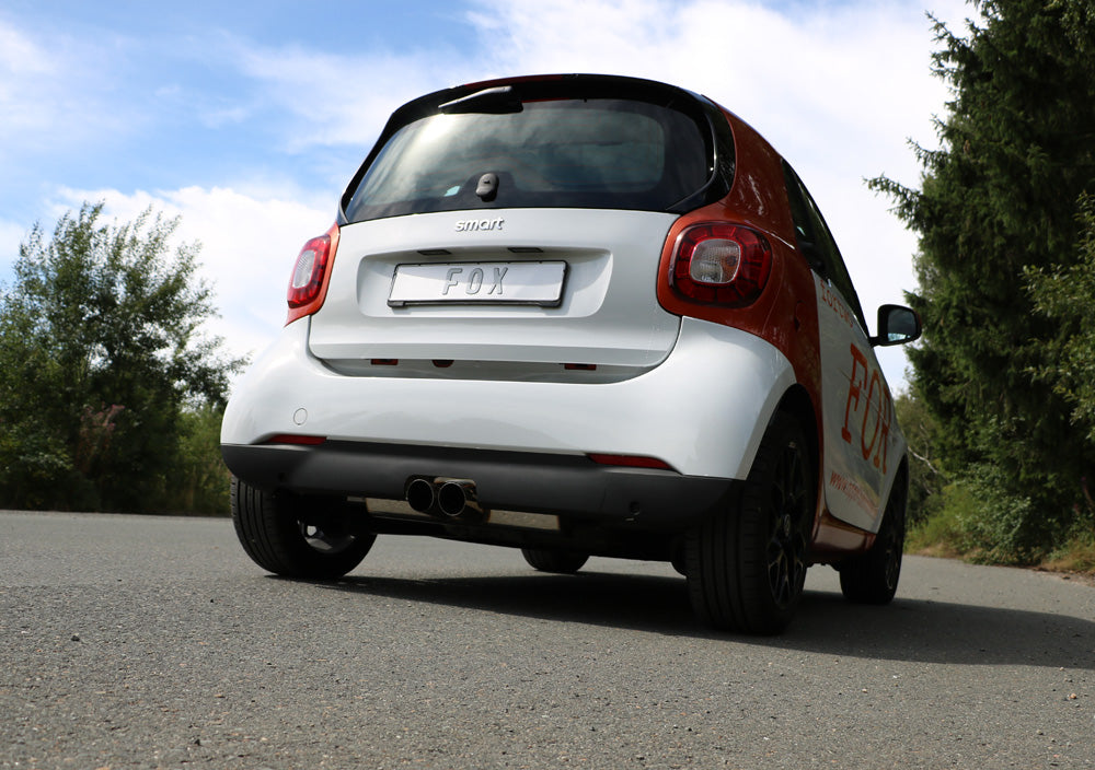 FOX Smart Fortwo 453 Endschalldämpfer Ausgang mittig - 2x80 Typ 14