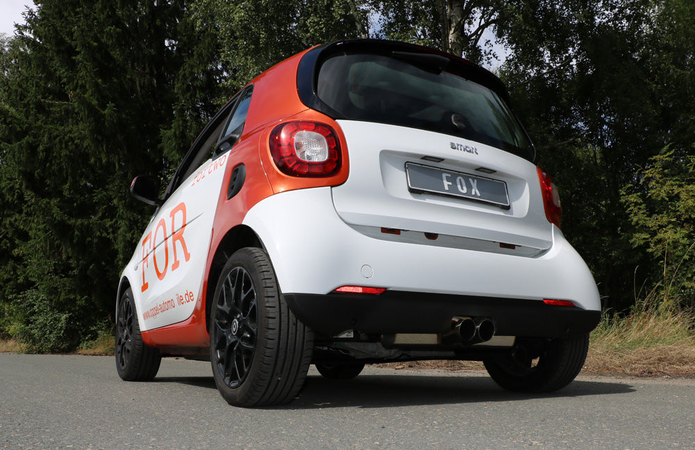 FOX Smart Fortwo 453 Endschalldämpfer Ausgang mittig - 2x80 Typ 14