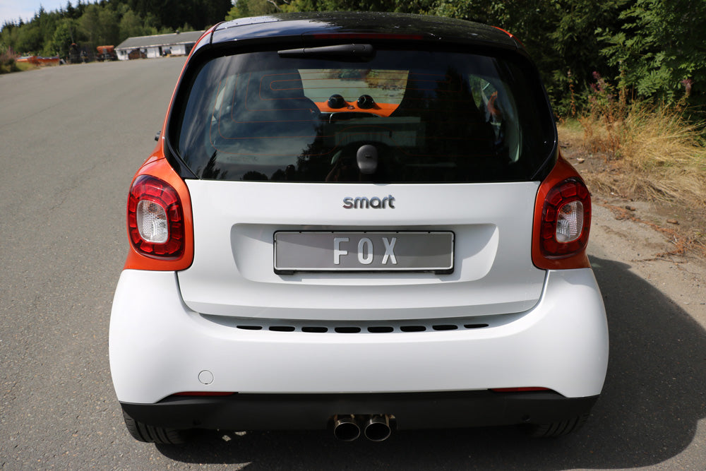 FOX Smart Fortwo 453 Endschalldämpfer Ausgang mittig - 2x80 Typ 14