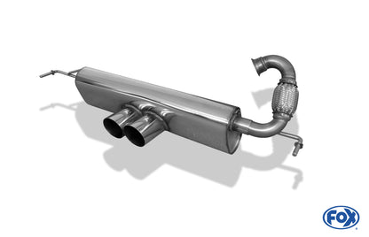 FOX Smart Forfour 453 Endschalldämpfer Ausgang mittig - 2x80 Typ 14