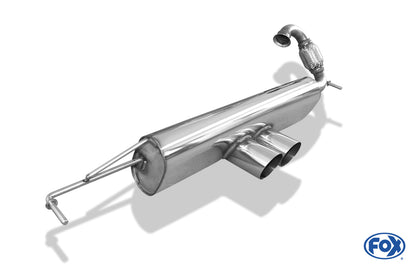 FOX Smart Fortwo 453 Endschalldämpfer Ausgang mittig - 2x80 Typ 14