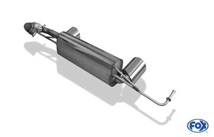 FOX Smart Forfour 453 mit Brabus Heckansatz Endschalldämpfer quer Ausgang rechts/links inkl. Flexstück - 1x100 Typ 25 rechts/links