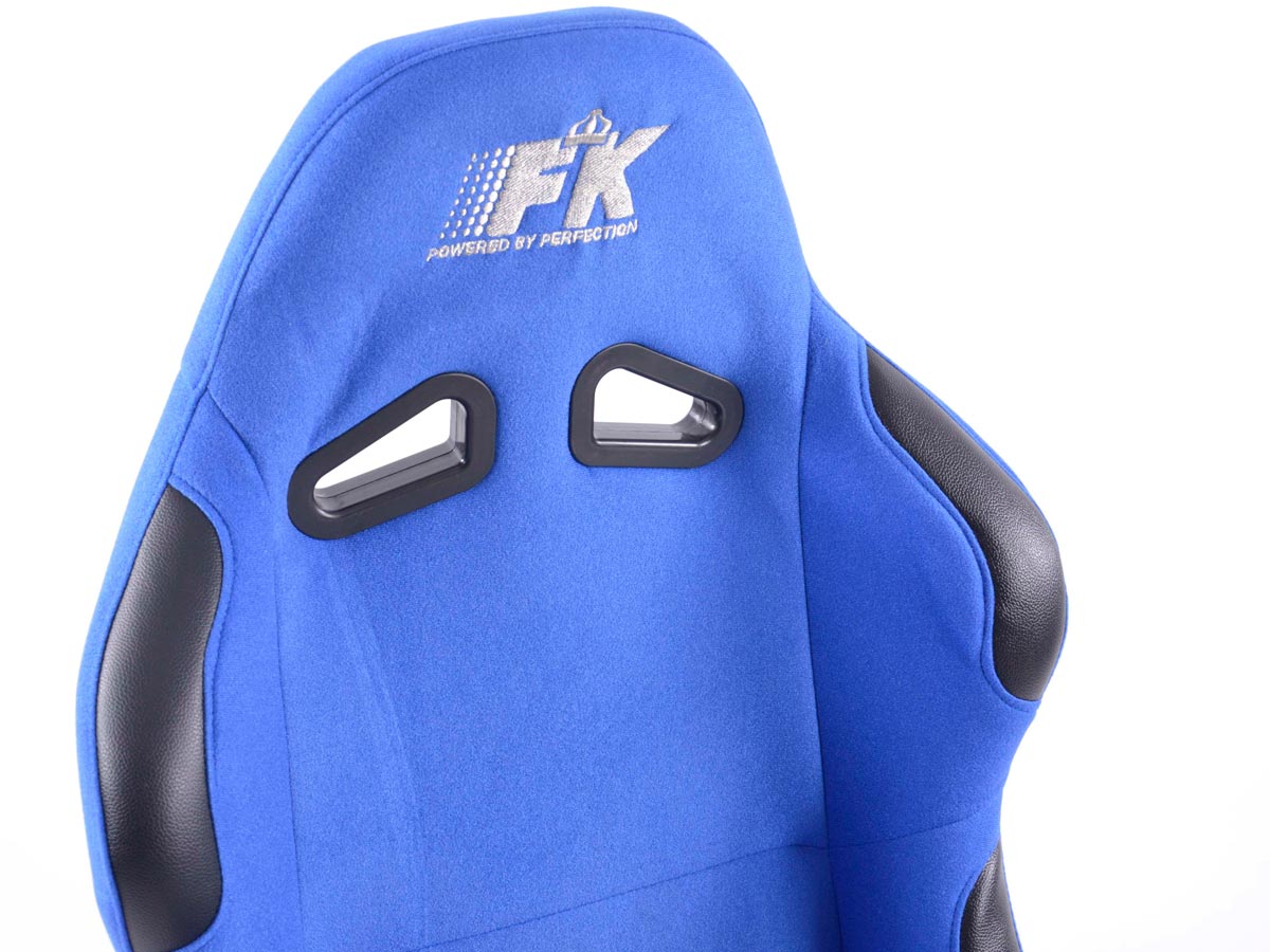 FK Sportsitze Auto Vollschalensitze Set Basic Stoff blau