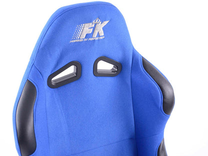 FK Sportsitze Auto Vollschalensitze Set Basic Stoff blau