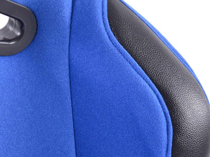 FK Sportsitze Auto Vollschalensitze Set Basic Stoff blau