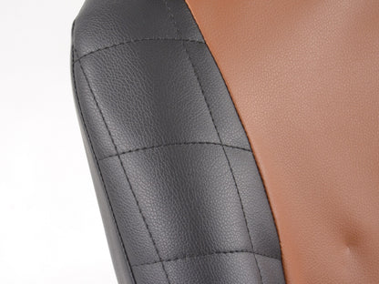 FK Oldtimersitze Auto Vollschalensitze Set im Retro-Look schwarz/hellbraun