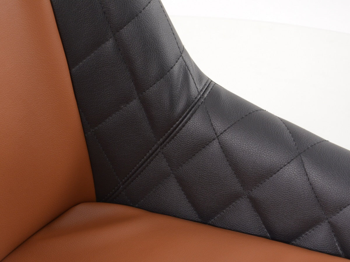 FK Oldtimersitze Auto Vollschalensitze Set im Retro-Look schwarz/hellbraun