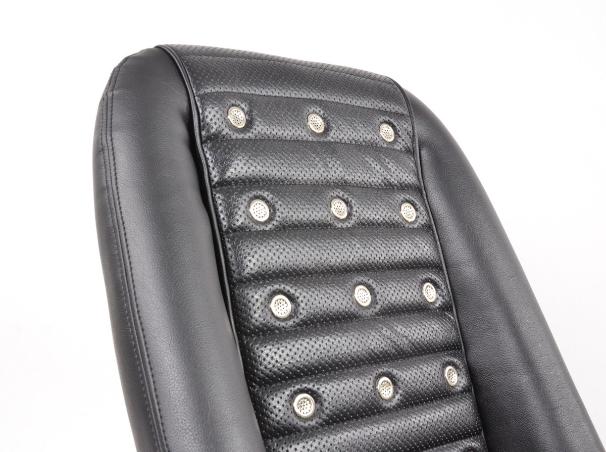 FK Oldtimersitze Auto Vollschalensitze Set Classic 1 Kunstleder schwarz mit Kopfstütze ohne Laufschienen