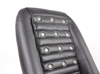 FK Oldtimersitze Auto Vollschalensitze Set Classic 1 Kunstleder schwarz mit Kopfstütze ohne Laufschienen