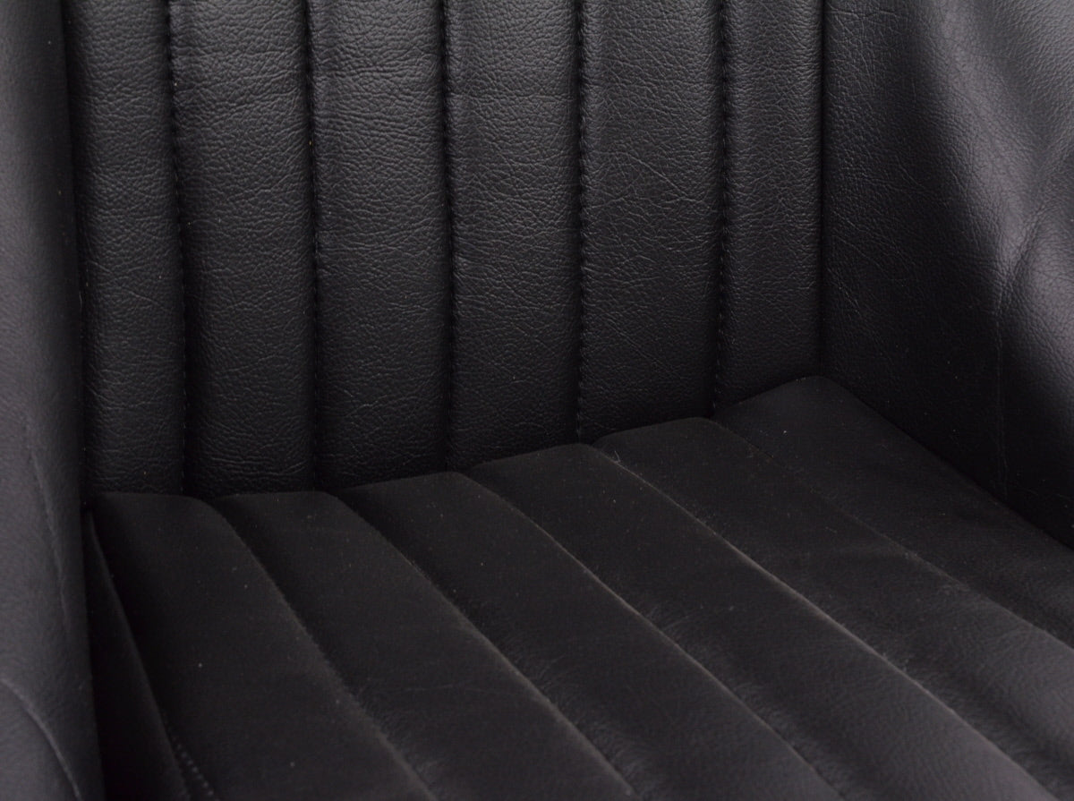 FK Oldtimersitze Auto Vollschalensitze Set Classic 2 Kunstleder schwarz mit Kopfstütze