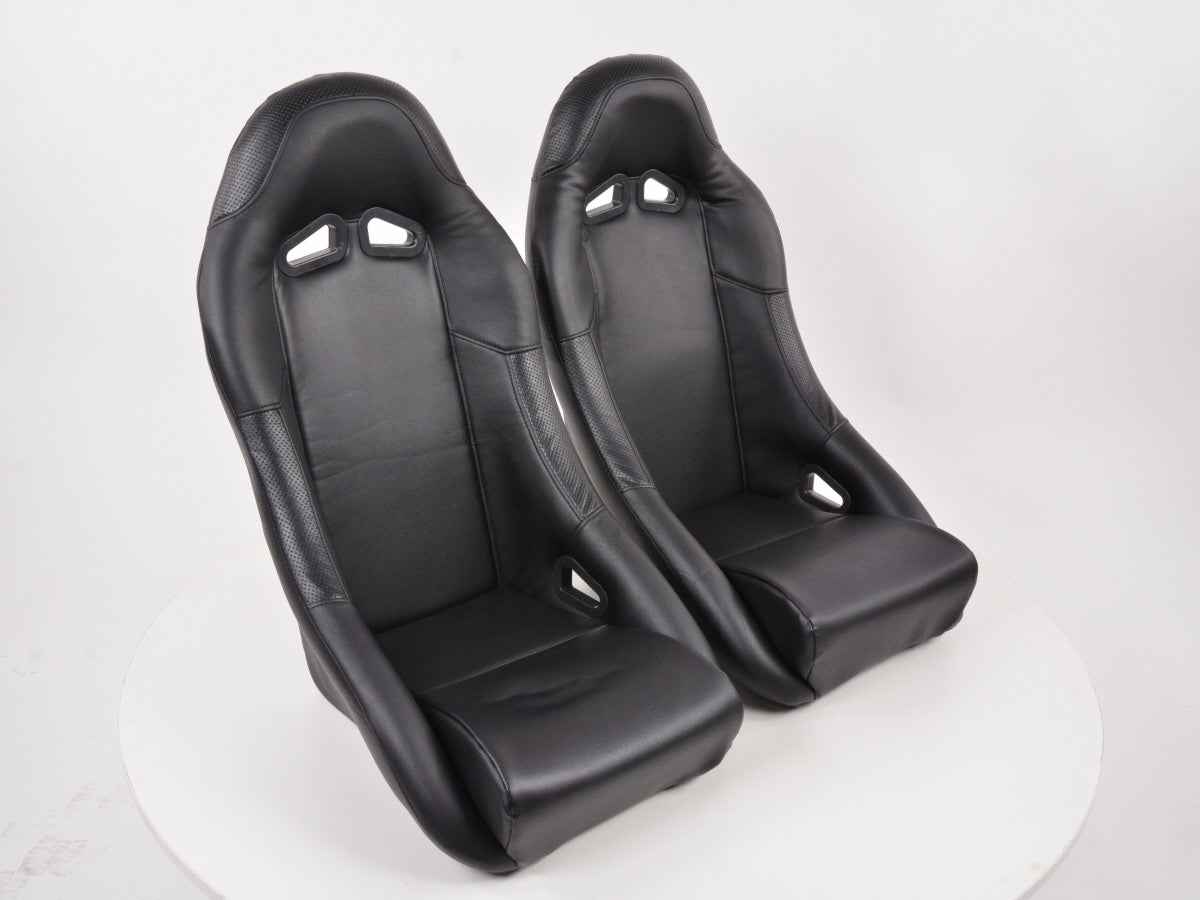 FK Sportsitze Auto Vollschalensitze Set Club Kunstleder schwarz