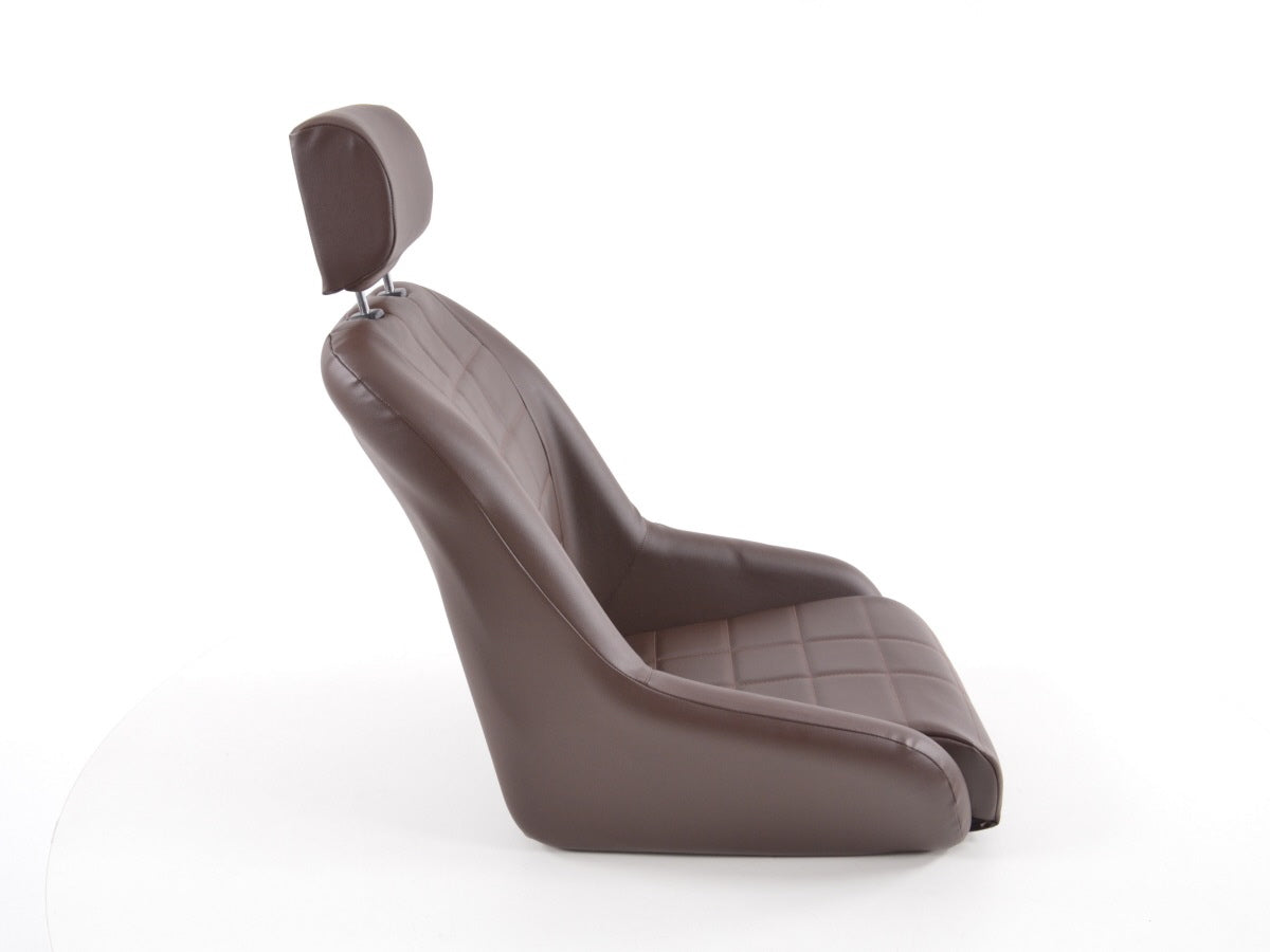 FK Oldtimersitze Auto Vollschalensitze Set im Retro-Look dunkelbraun