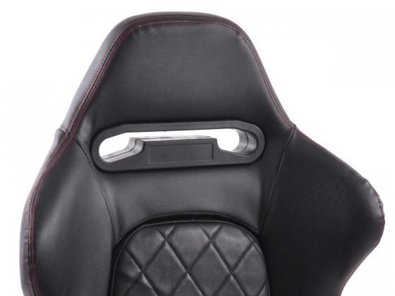 FK Sportsitze Auto Halbschalensitze Set Detroit Kunstleder mit Laufschienen schwarz