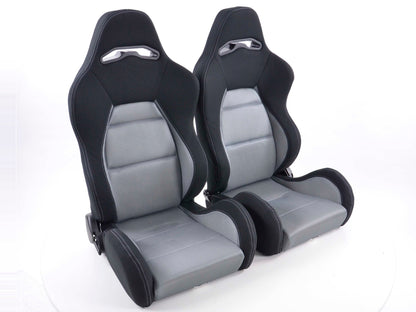 FK Sportsitze Auto Halbschalensitze Set Edition 3 Stoff grau/schwarz