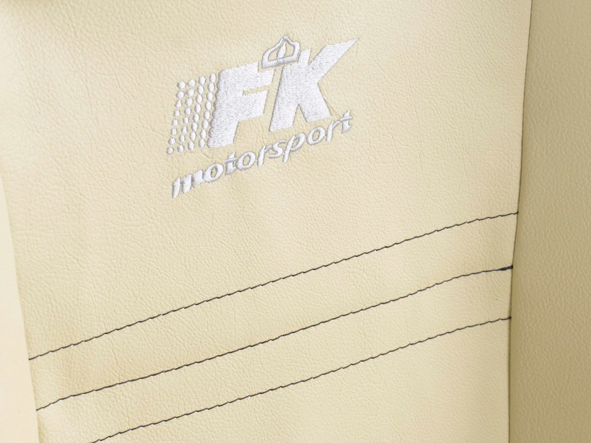 FK Sportsitze Auto Halbschalensitze Set New York beige/schwarz in Motorsport-Optik