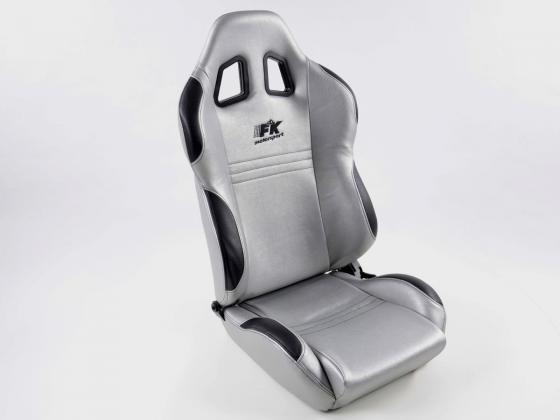 FK Sportsitze Auto Halbschalensitze Set New York silber/schwarz in Motorsport-Optik
