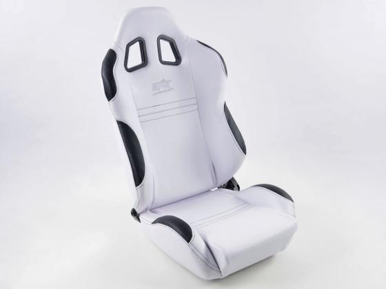 FK Sportsitze Auto Halbschalensitze Set New York weiß/schwarz in Motorsport-Optik