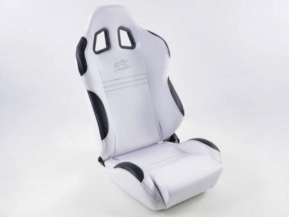 FK Sportsitze Auto Halbschalensitze Set New York weiß/schwarz in Motorsport-Optik