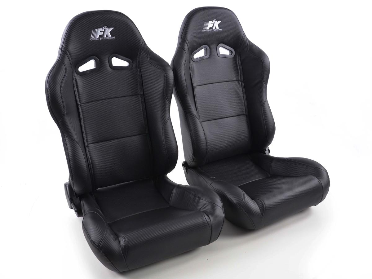 FK Sportsitze Auto Halbschalensitze Set Racing in Motorsport-Optik