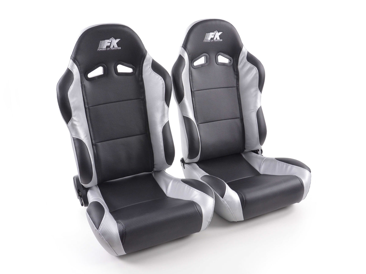 FK Sportsitze Auto Halbschalensitze Set Racing in Motorsport-Optik