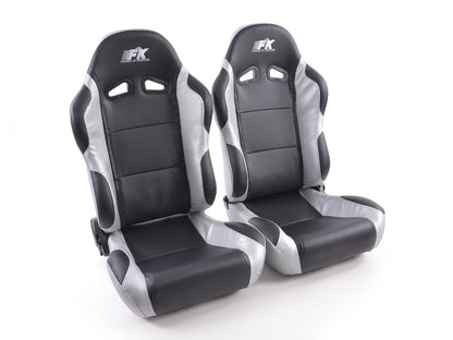 FK Sportsitze Auto Halbschalensitze Set Racing in Motorsport-Optik