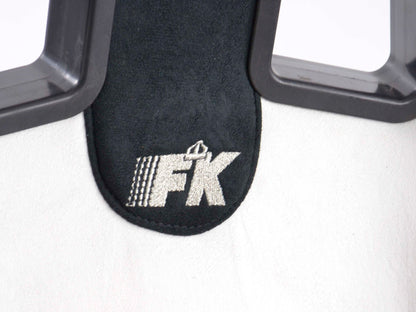 FK Sportsitze Auto Halbschalensitze Set Columbus Kunstleder weiß/schwarz mit Laufschienen