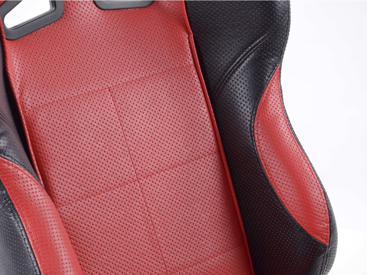 FK Sportsitze Auto Halbschalensitze Set SCE-Sportive 2 Kunstleder rot/schwarz