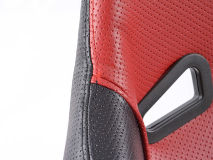 FK Sportsitze Auto Halbschalensitze Set SCE-Sportive 2 Kunstleder rot/schwarz