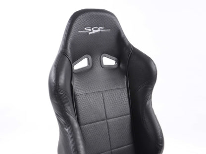 FK Sportsitze Auto Halbschalensitze Set SCE-Sportive 2 Kunstleder schwarz