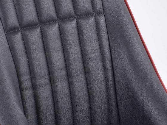 FK Oldtimersitze Auto Vollschalensitze Set Montgomery im Retro-Look schwarz/rot