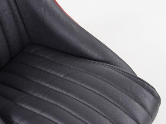 FK Oldtimersitze Auto Vollschalensitze Set Montgomery im Retro-Look schwarz/rot