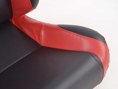 FK Sportsitze Auto Halbschalensitze Set Spacelook Carbon in Motorsport-Optik