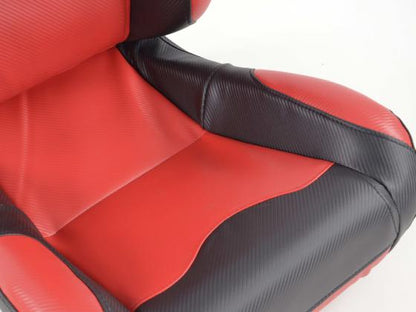 FK Sportsitze Auto Halbschalensitze Set Spacelook Carbon in Motorsport-Optik