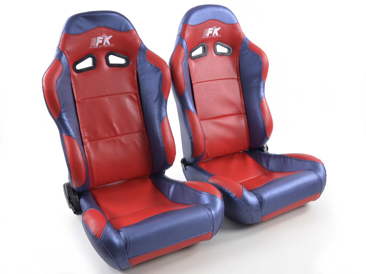 FK Sportsitze Auto Halbschalensitze Set Spacelook Carbon in Motorsport-Optik