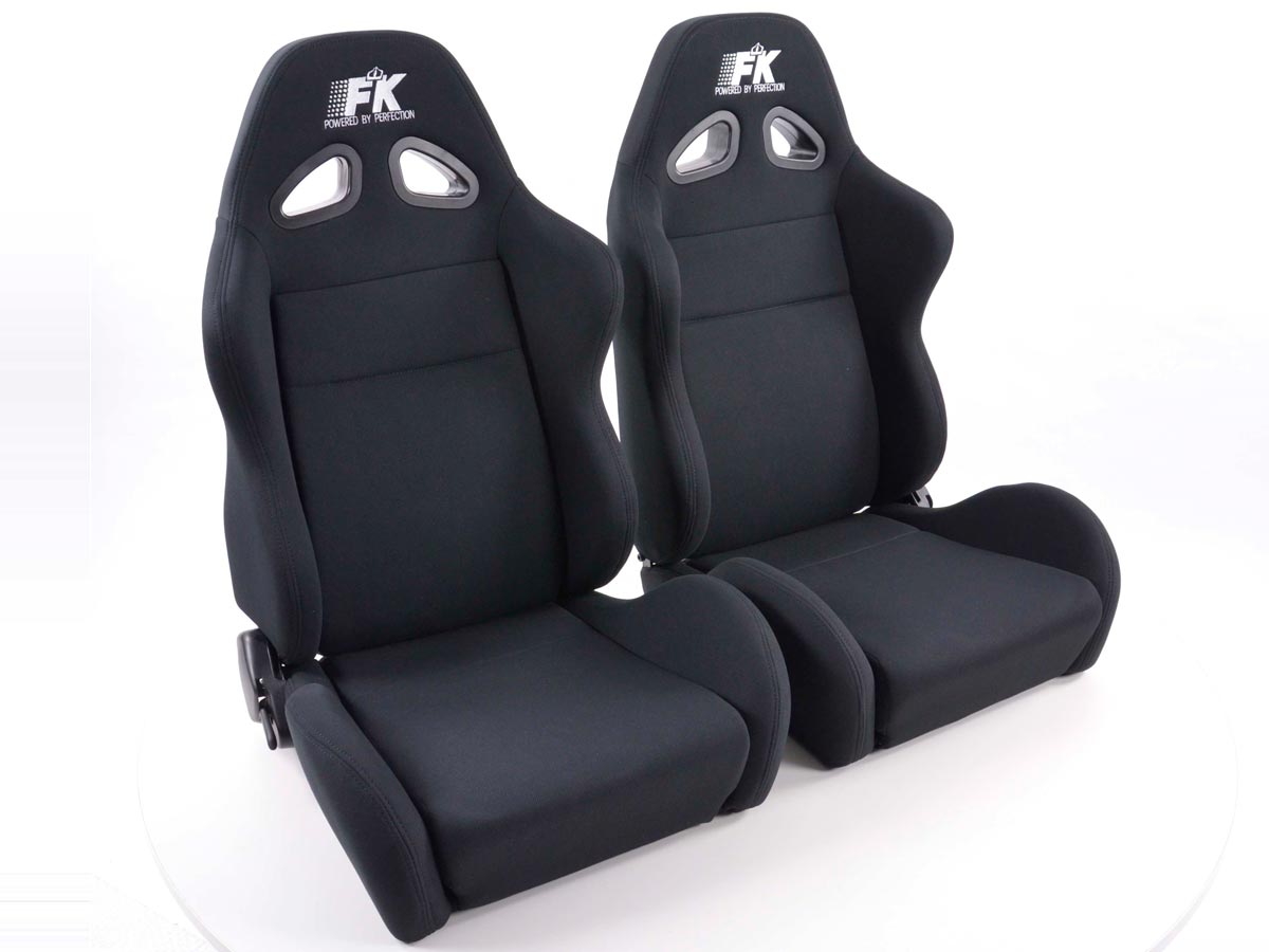 FK Sportsitze Auto Halbschalensitze Set Sport Stoff schwarz mit Sitzheizung u. Massage