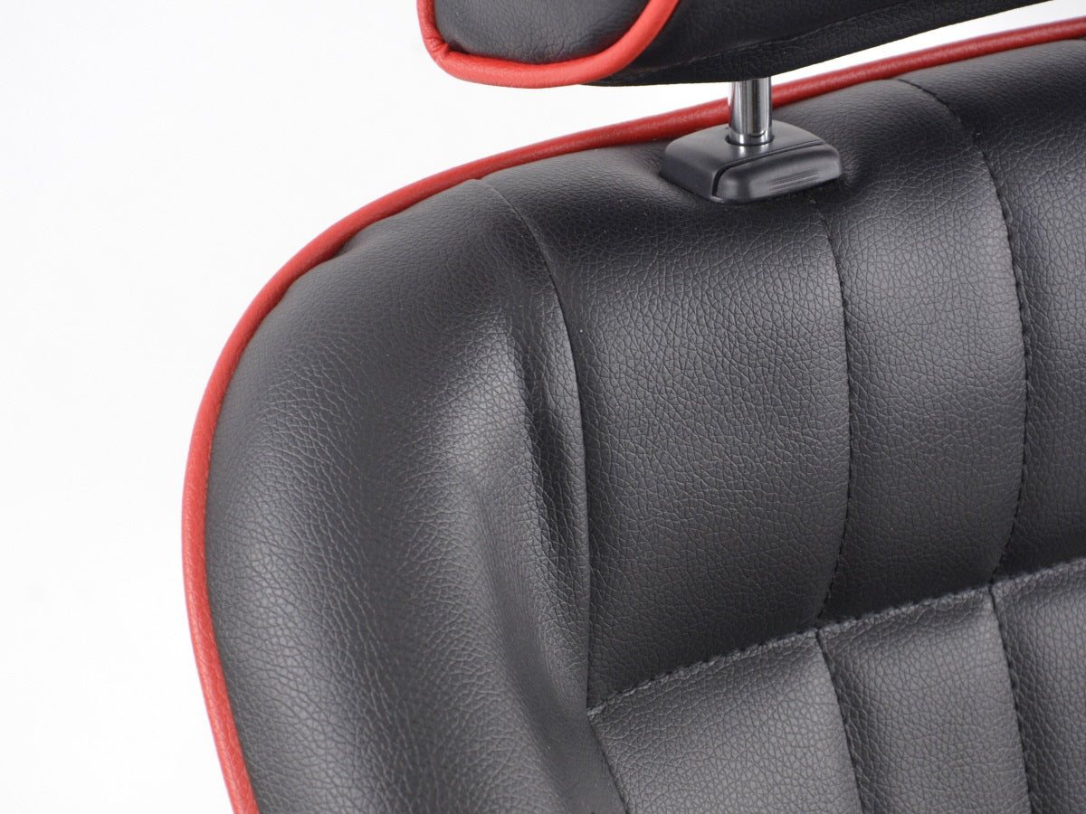 FK Oldtimersitze Auto Vollschalensitze Set im Retro-Look schwarz/rot