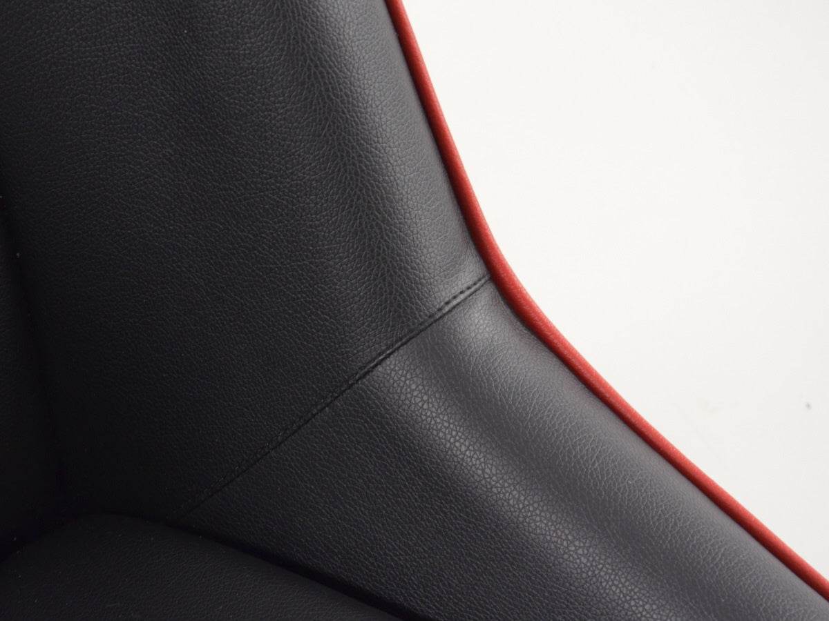 FK Oldtimersitze Auto Vollschalensitze Set im Retro-Look schwarz/rot