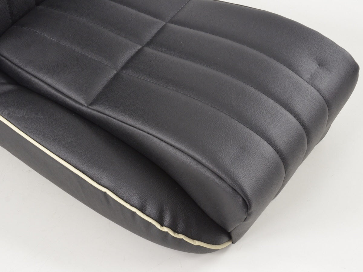 FK Oldtimersitze Auto Vollschalensitze Set Classic 4 schwarz/weiß mit Kopfstütze