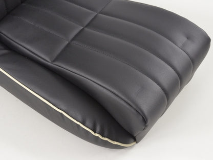 FK Oldtimersitze Auto Vollschalensitze Set Classic 4 schwarz/weiß mit Kopfstütze