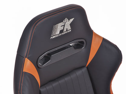 FK Sportsitze Auto Halbschalensitze Set Frankfurt Kunstleder schwarz/orange
