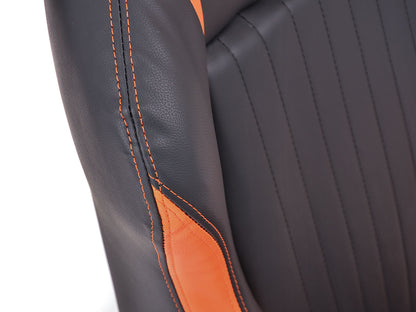 FK Sportsitze Auto Halbschalensitze Set Frankfurt Kunstleder schwarz/orange