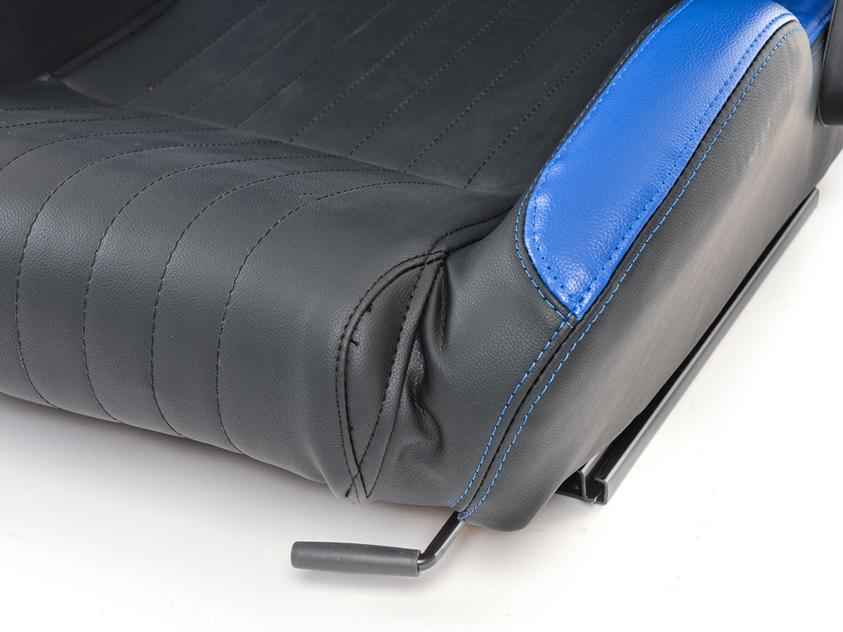 FK Sportsitze Auto Halbschalensitze Set Frankfurt Kunstleder schwarz/blau
