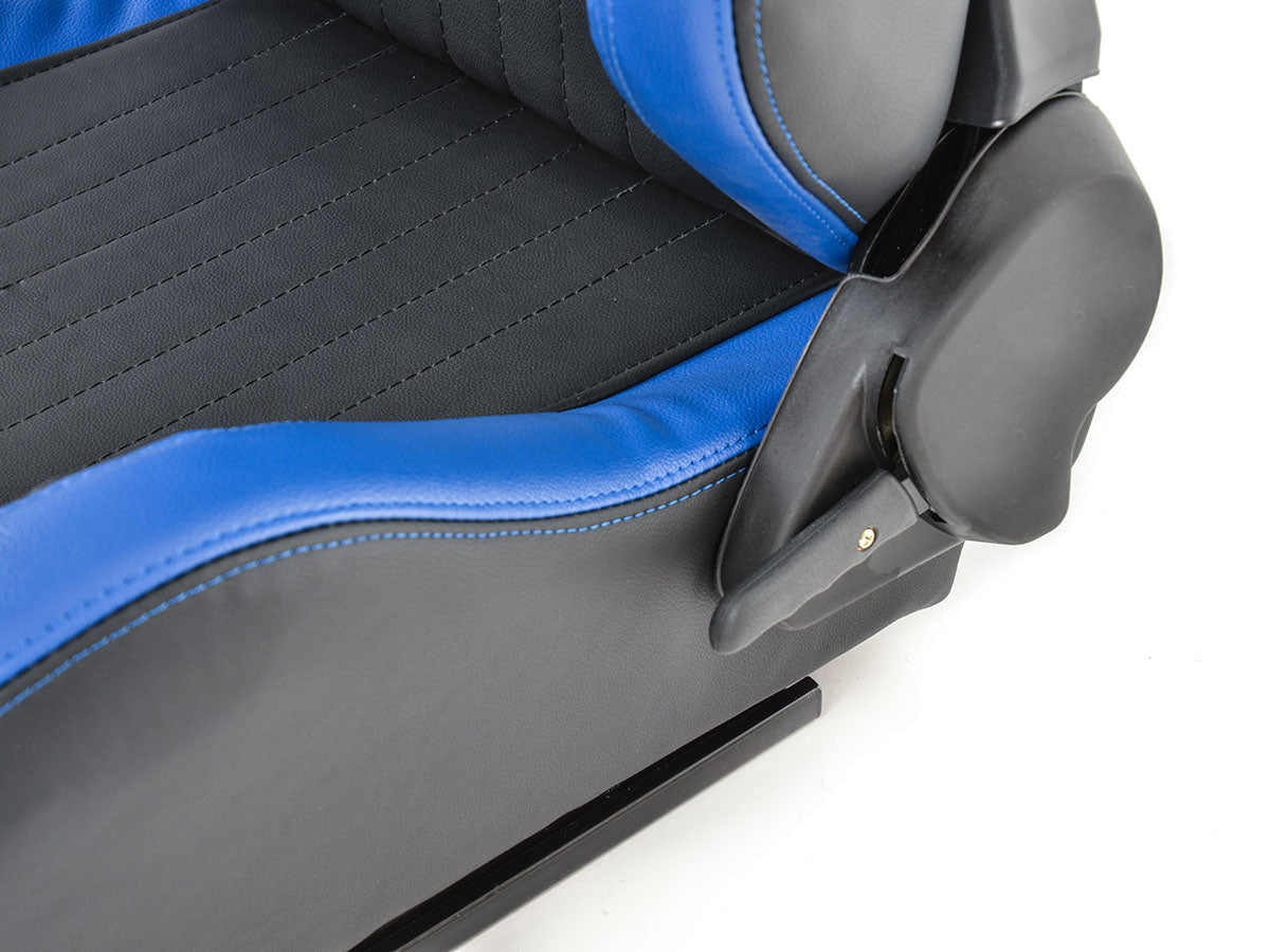 FK Sportsitze Auto Halbschalensitze Set Frankfurt Kunstleder schwarz/blau