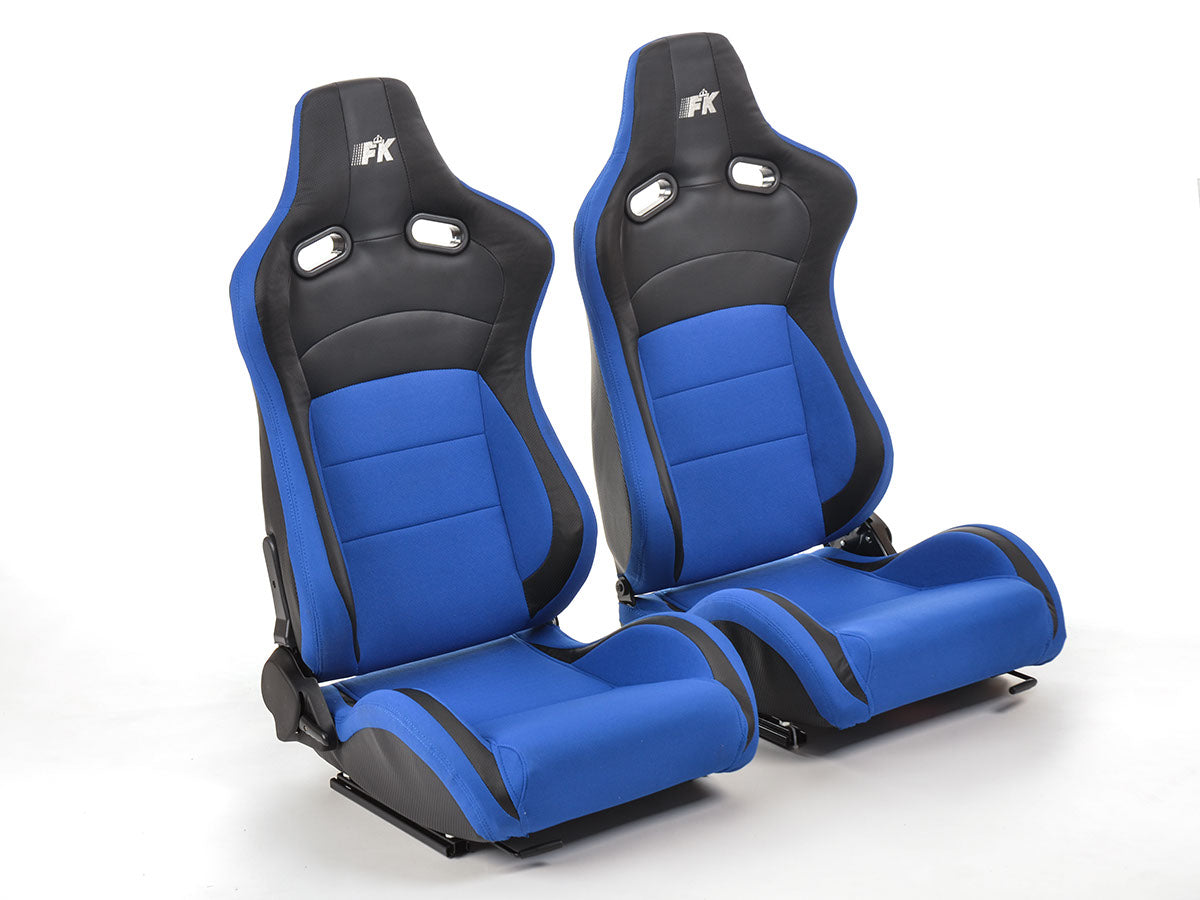 FK Sportsitze Auto Halbschalensitze Set Köln Kunstleder/Stoff schwarz/blau
