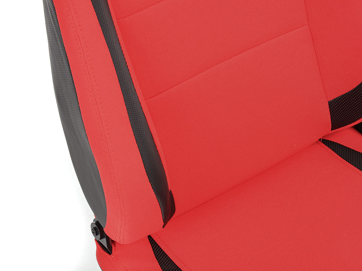 FK Sportsitze Auto Halbschalensitze Set Köln Kunstleder/Stoff schwarz/rot