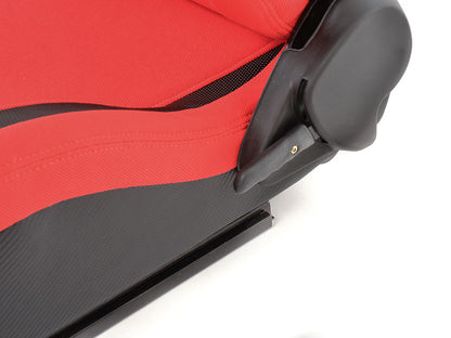 FK Sportsitze Auto Halbschalensitze Set Köln Kunstleder/Stoff schwarz/rot