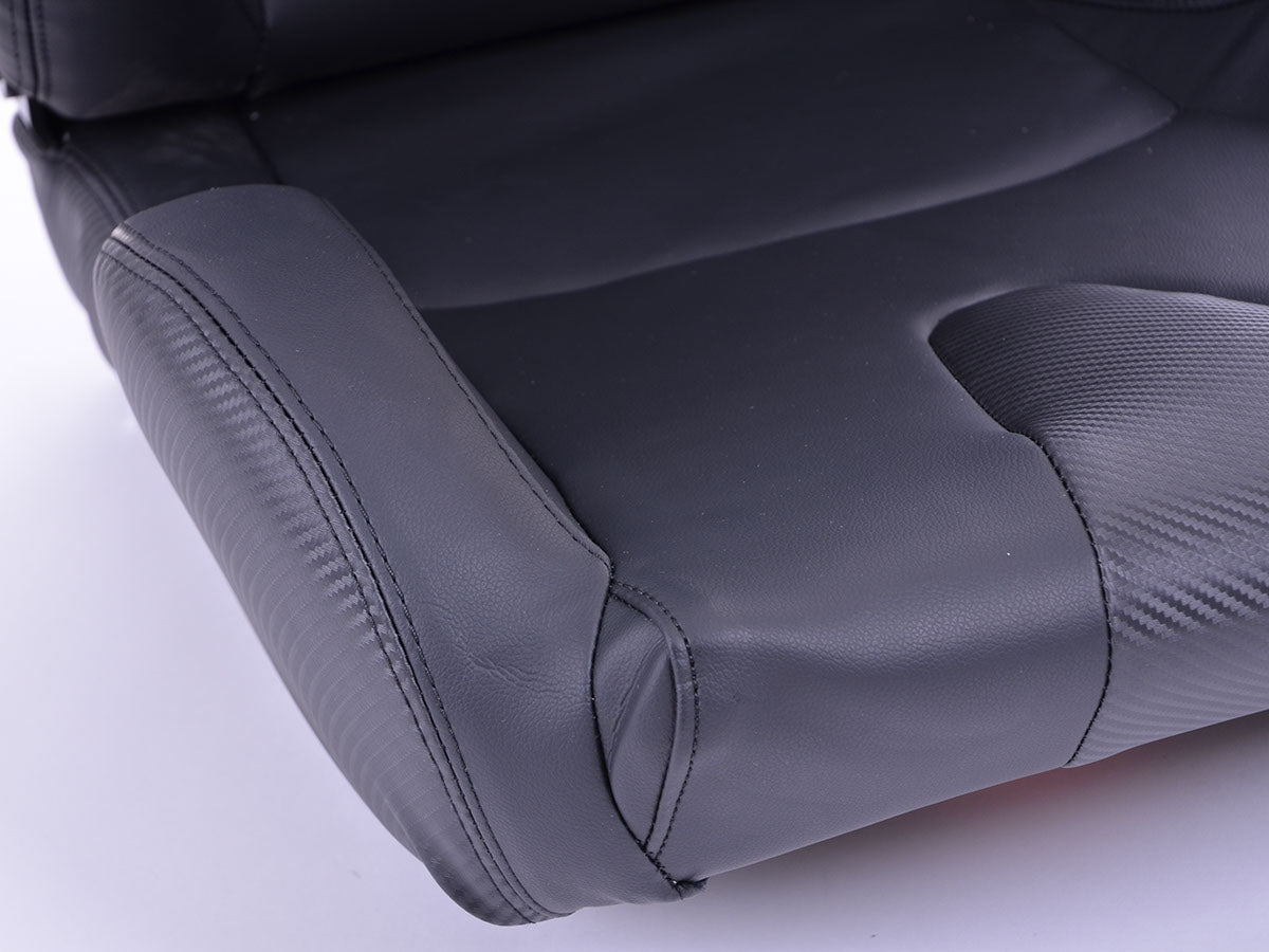 FK Sportsitze Auto Halbschalensitze Set Bremen Kunstleder schwarz Carbon-Look