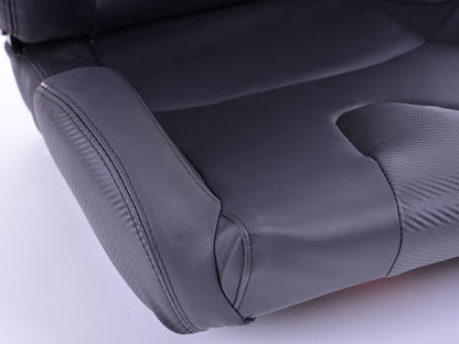 FK Sportsitze Auto Halbschalensitze Set Bremen Kunstleder schwarz Carbon-Look