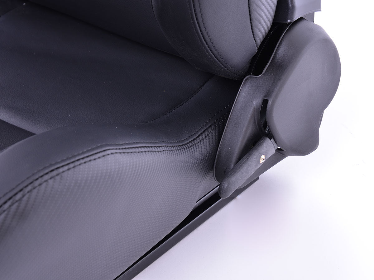 FK Sportsitze Auto Halbschalensitze Set Bremen Kunstleder schwarz Carbon-Look